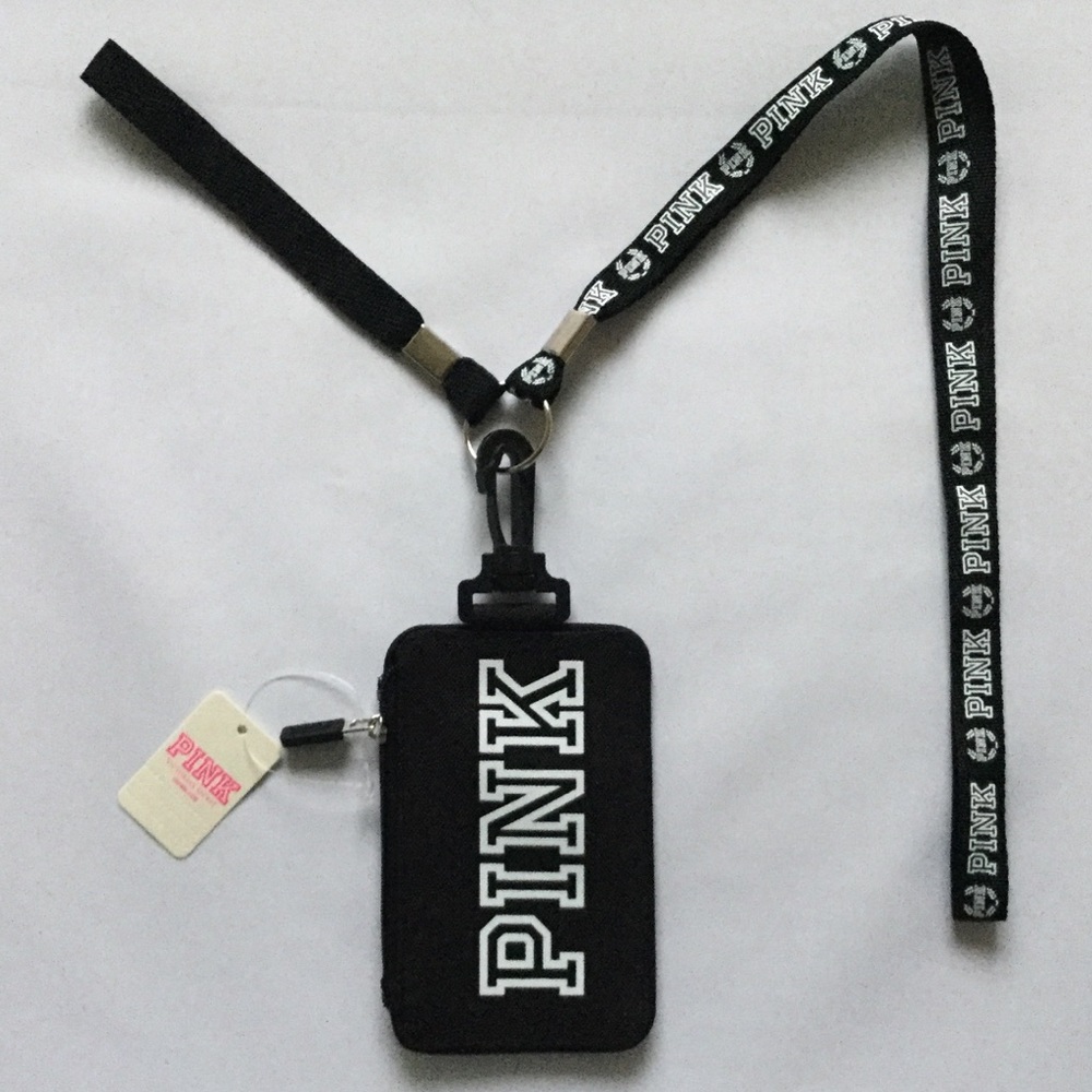 $20💋Brand New Rare VS LOVE PINK Black ID Holder